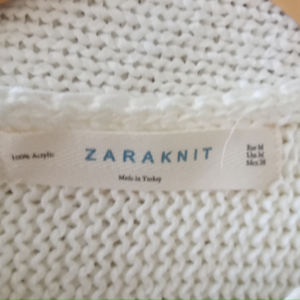 Zara M Knit Fringe Sleeves Sweater - Picture 2 of 9
